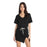 N:Philanthropy Bali V-Neck Drawstring T-Shirt Dress Black M $147