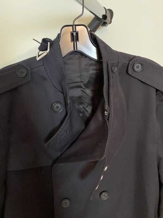 The Kooples Men's Jenna Trench Coat In Dark Navy Size 48