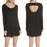 Rag and Bone Black Tunic Dress Women's Size Small  Long Sleeve Knit Cutout Back