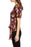 CHELSEA28 Wrap Style Belted floral blouse  in Red size small in burgundy $69