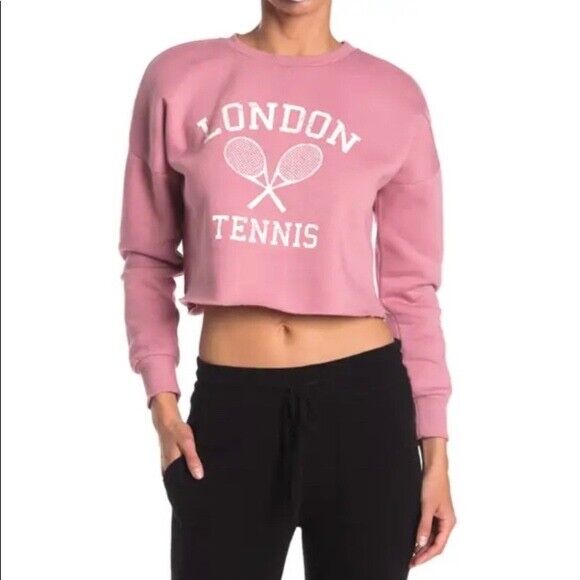 Abound London Tennis Cropped Sweatshirt Pullover Crop Plus Size 1X