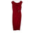 London Times Stretch Froncé Strass Broche Robe Cranberry Rouge Taille 2