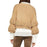 BCBGMAXAZRIA Fringe-Trimmed Cropped Cardigan Camel Size L $260