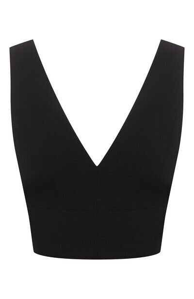Hugo Boss responsible $260women's  crop v neck vest top size 4 in black 50453460