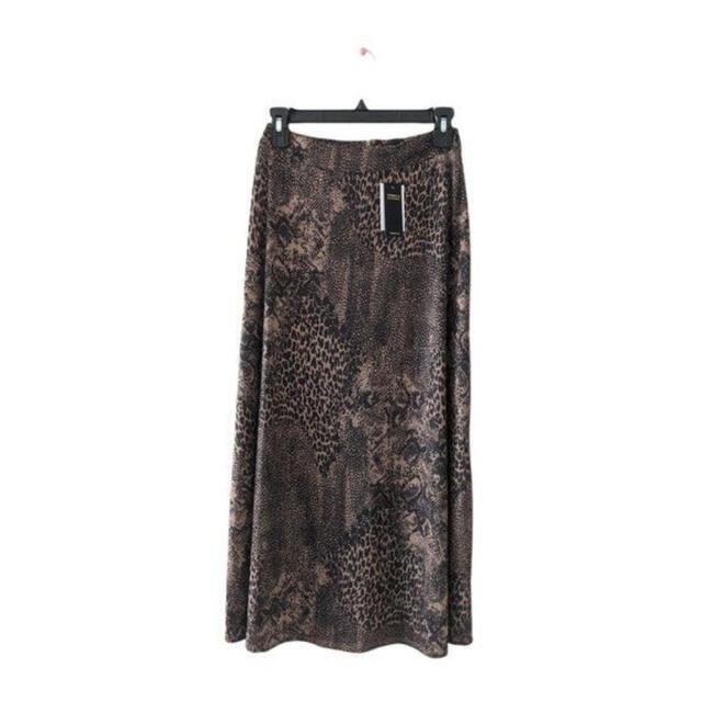 AFRM Women's Sophia Midi Skirt In Tan Animal Size XS $78