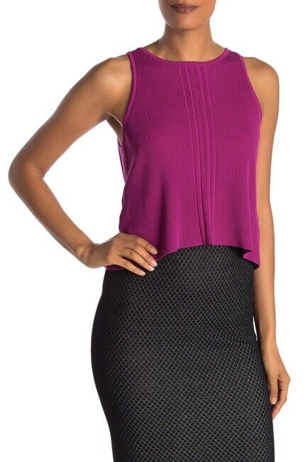 Rachel Rachel women's Roy Cross Back sleevelSweater Top Jasmine Pink Size S $110