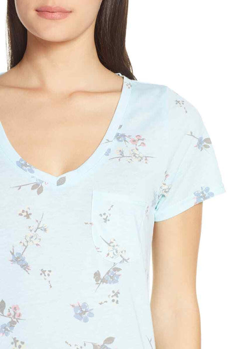 Make + Model Nordstrom Gotta Have It V-Neck Tee In Teal Fair Lenora Size XXS