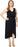 BOBEAU Tie Front sleeveless faux wrap Dress In Black size S