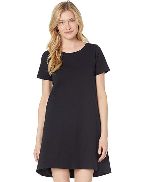 Bobeau Cotton T-Shirt Short Dress In Black Size XS