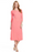 Lauren Ralph Lauren Robe ajustée et évasée en jersey stretch froncé rose taille S 180 $