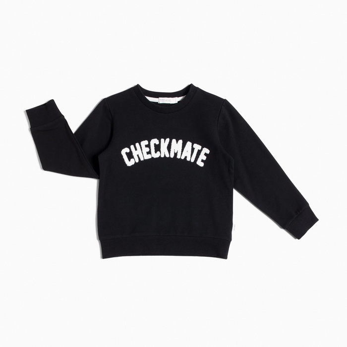 Miles the Label Children' Long-Sleeve Top Chess Club Checkmate Black Size 3T