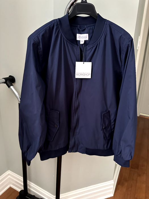 JB Workshop Los Angeles Nordstrom Men's Zip Up Light Jacket In Blue Size XL