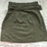 NEW BP Belted Linen Blend Paper Bag Waist Mini Skirt in olive size XS