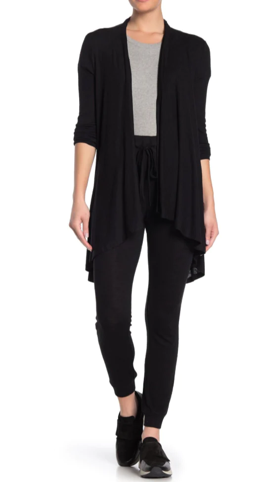 Love, Fire Women's Long Sleeve Knit Cardigan Black Small