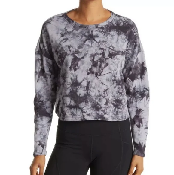 Z By Zella Long Sleeve Meadow Pullover Sweater In Black Size M