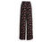 Wayf Pantalon large pour femme doublé taille élastique fluide noir rose floral taille M