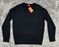 NEW Joe Fresh v-neck classic 100% Cotton Sweater black W9MR000608 size L Men's