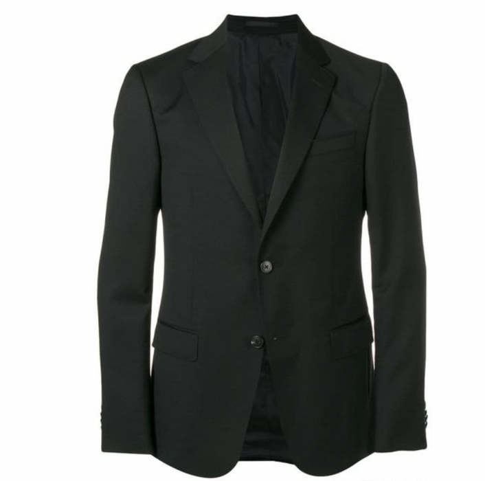 Z Zegna Classic Fitted Suit Blazer Drop 8 Black Size 54R (Blazer Only)