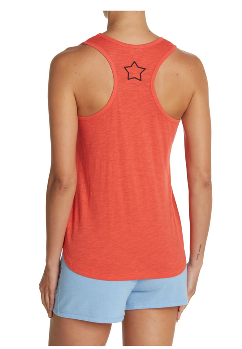 PJ Salvage Love Graphic Racerback Tank Top In Red Size S