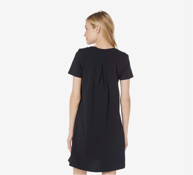 Bobeau Cotton T-Shirt Short Dress In Black Size XS