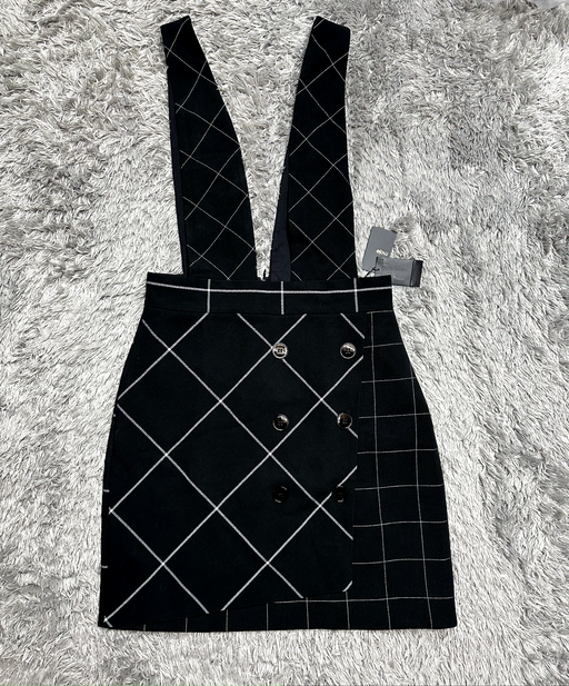 NWT New $325 Maje Jola Checked Woven Pinafore Skirt Dress Size 348 USS