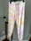 Topshop Pantalon de jogging coupe slim pour femme en blanc jaune rose tie-dye taille 6 48 $