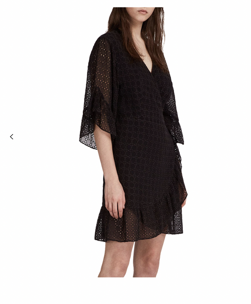 ALLSAINTS Marlow Ette Dress In Black Size 2