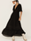 Wishlist Apparel Woman's Crochet Trim Maxi Dress In Black Size M $130