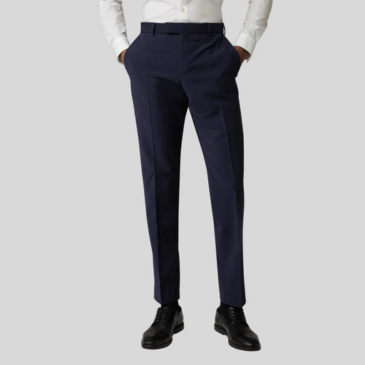 STRELLSON Wool Stretch Blend Slim Fit Dress Pant - Navy $298 SIZE 52