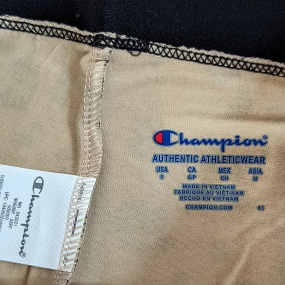 Champion Women's Authentic Logo Biker Shorts Leopard All Over Print (M5689P) S