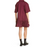 Kika Vargas Mini-robe boutonnée Gerty pour femmes en vin Taille XS Coupe décontractée 1079 $