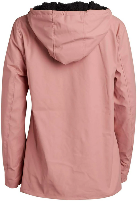 Urban Republic Faux Fur Lined Woobie Raincoat In Pink/Black Size L 14 (big girl)