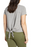 Madewell T-shirt à manches courtes avec nœud au dos pour femme en blanc à œillets L7346 Taille XS