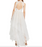BCBGMAXAZRIA Riese Long Tulle Tiered Lace Gown Dress In Off White Size 6 $600
