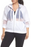 ZELLA White Sheer Poly Nylon Zip Front Jacket with Hood YOGA  plus size 2X white