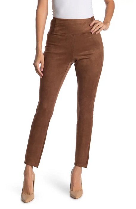 Laundry By Shelli Segal High-Waist Stretch Pull-On Active Leggings Taupe Size S