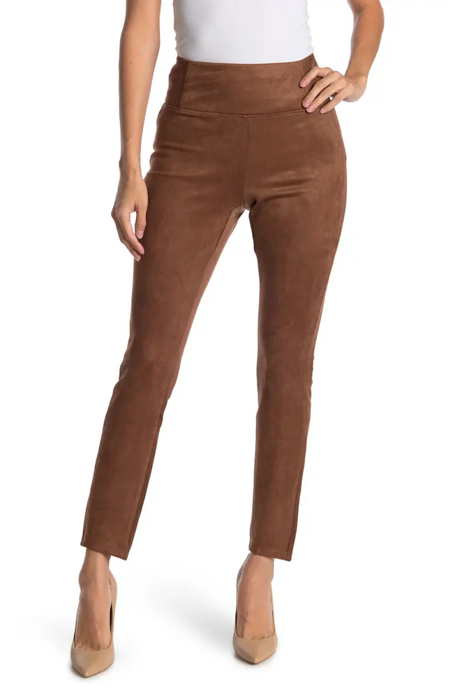 Laundry By Shelli Segal High-Waist Stretch Pull-On Active Leggings Taupe Size S