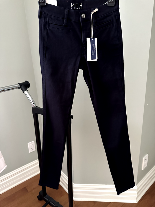 MiH Jeans Women's Ellsworth High Rise Skinny Leg Jeans Dark Indigo Size 24 $275