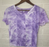 ABOUND  women's Tie Dye Button Front Top In Light/pastel Purple Size M