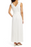 Donna Ricco New York Robe longue blanche avec ceinture et épaules doublées avec dos en V pour femme 4
