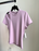 Nine West Cutout Shoulder Mauve Shadow Activewear T-Shirt Size M