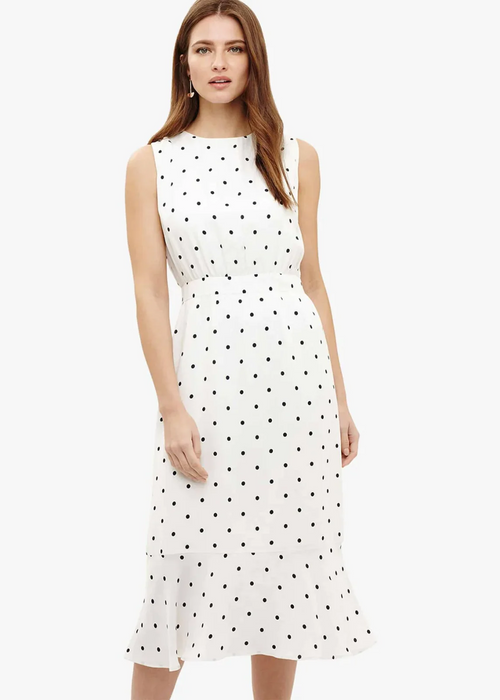 Phase Eight Alison Spot Dress size 14US $230 in ivory navy