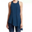 Cinq A Sept Cuerpo Tank Top Dylan Asymmetrical Blue Navy Lapis Size XS $279