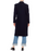 Sandro Women's Wool Blend Peak Lapel Velvet Tie Coat Navy Size 4 US / 36 FR $910