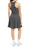 BP. Sleeveless Rib Scoop Neck Tank Mini Dress Grey Charcoal Heather Size S
