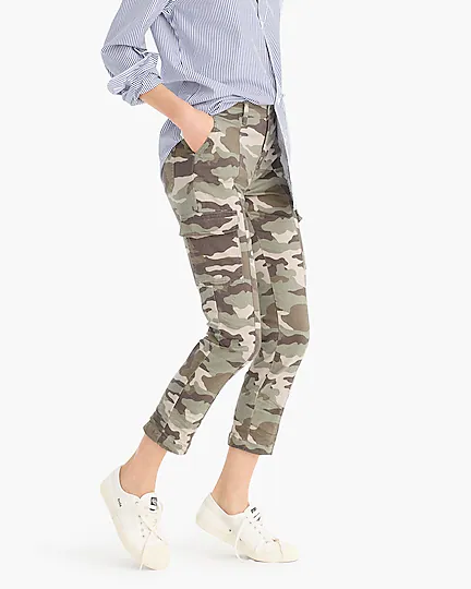 J.Crew Vintage Straight Cargo in Faded Vine Camo Stretch Pants 26 $98