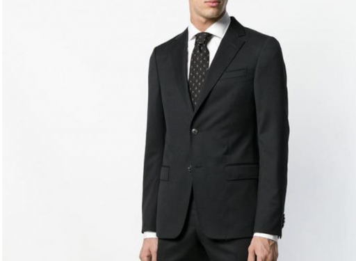 Z Zegna Classic Fitted Suit Blazer Drop 8 Black Size 54R (Blazer Only)