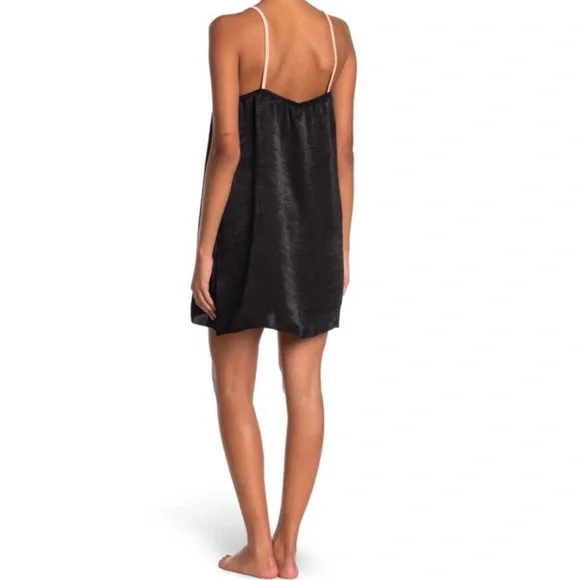 Cozy Rozy Women's Slip Short Nightgown Black Size M