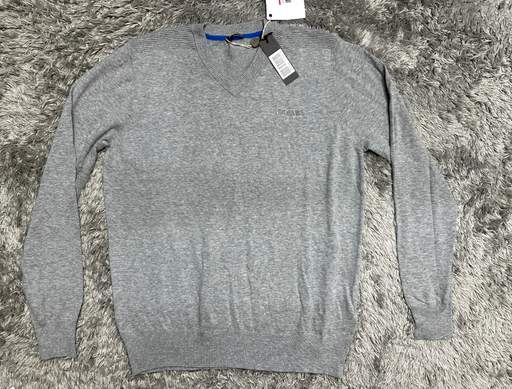 NWT Diesel LOGO Slim Fit Lightweight V-Neck Cotton-Blend Pullover Sweater size M