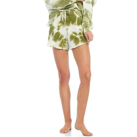 Free People Movement Kelly Jersey Knit Tie-Dyel Shorts XS Green